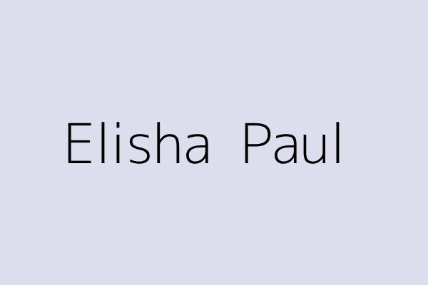 Elisha  Paul 
